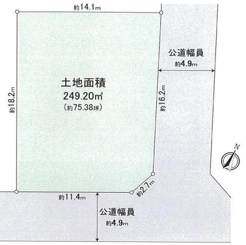 海見が見える角地