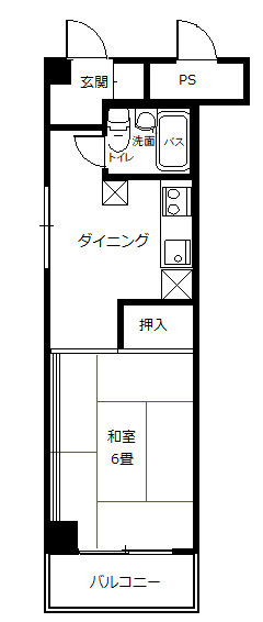 ハイラーク本牧　1階角部屋