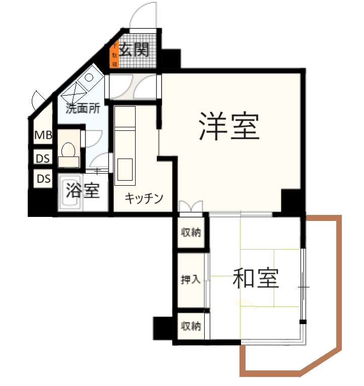 港区赤坂のマンション1LDK